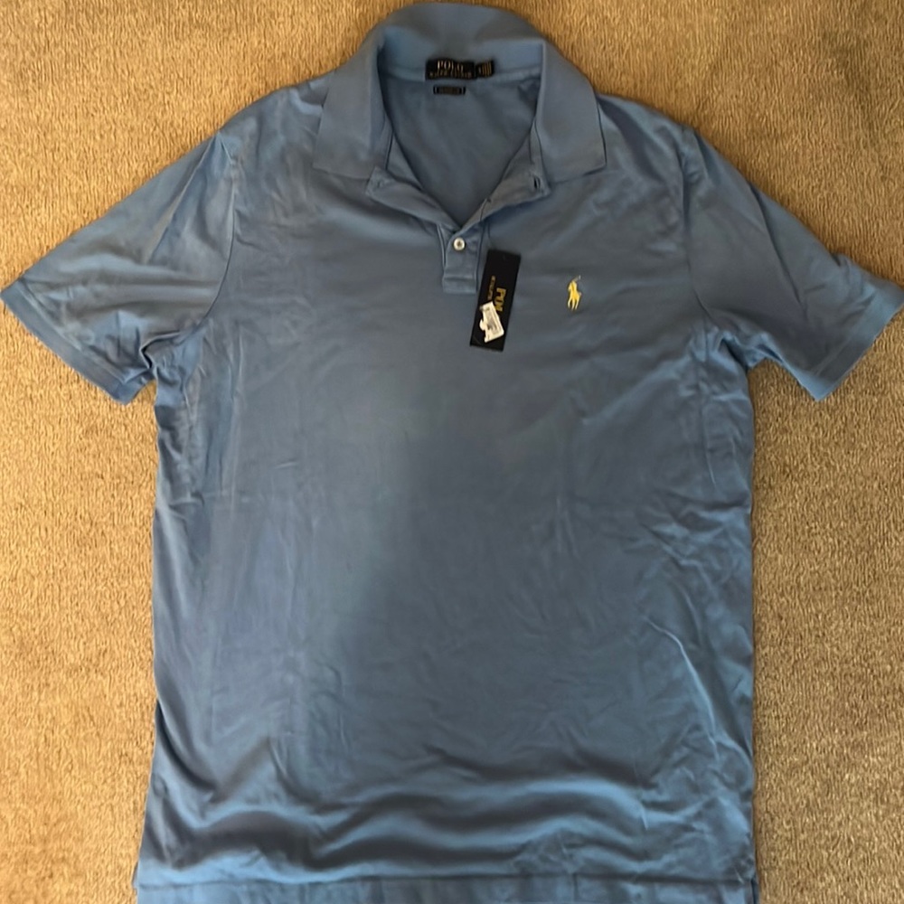 NWT Ralph Lauren Men’s short sleeve light blue (classic fit) polo size large